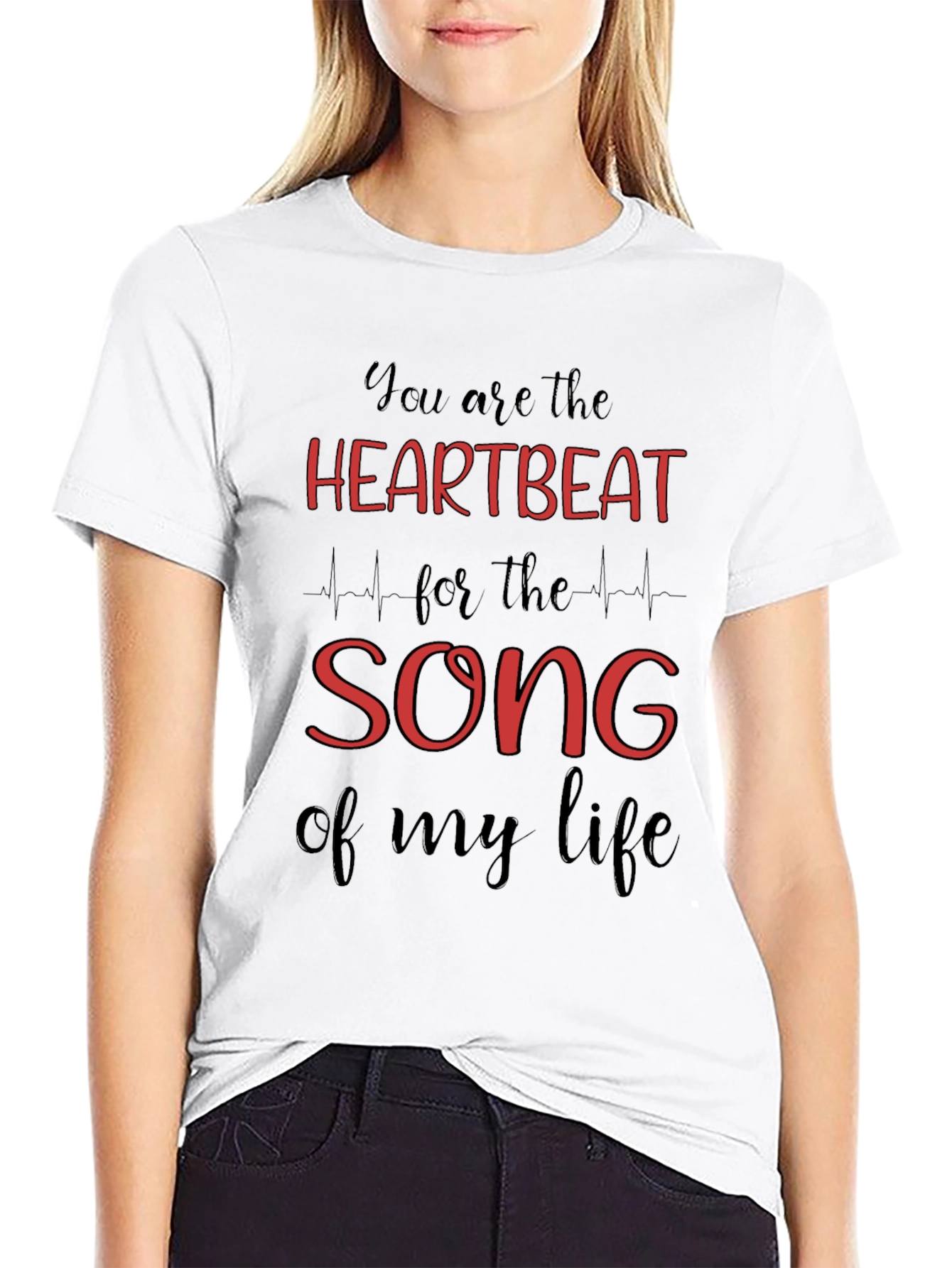 Heartbeat Song Graphic Tee - Black T-Shirt