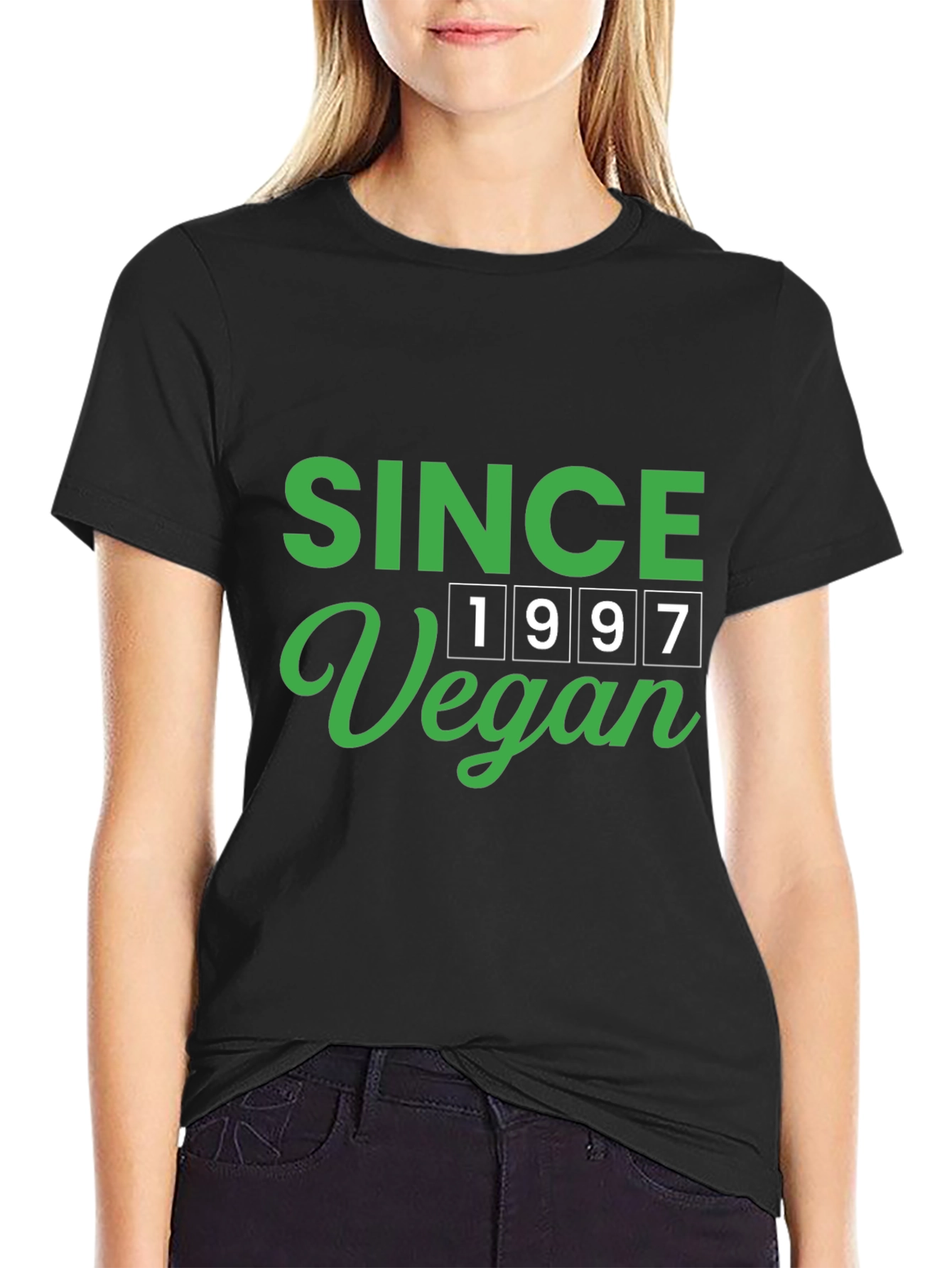 Vegan Since 1997 Black Graphic T-Shirt