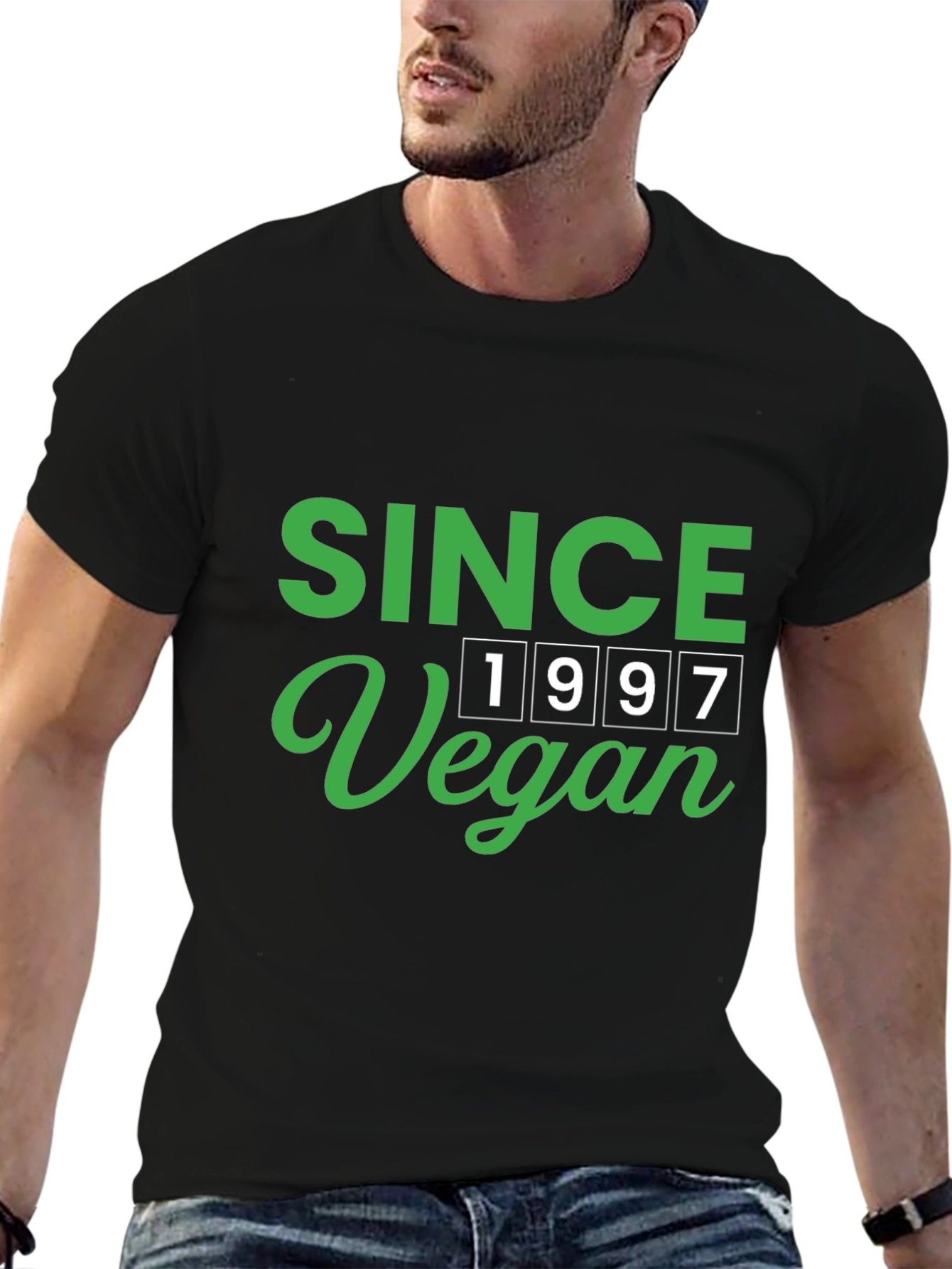Vegan Since 1997 Black Graphic T-Shirt