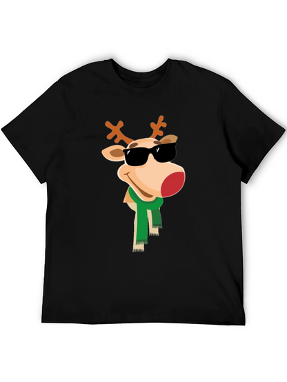 Cool Reindeer Graphic Tee - Holiday Style
