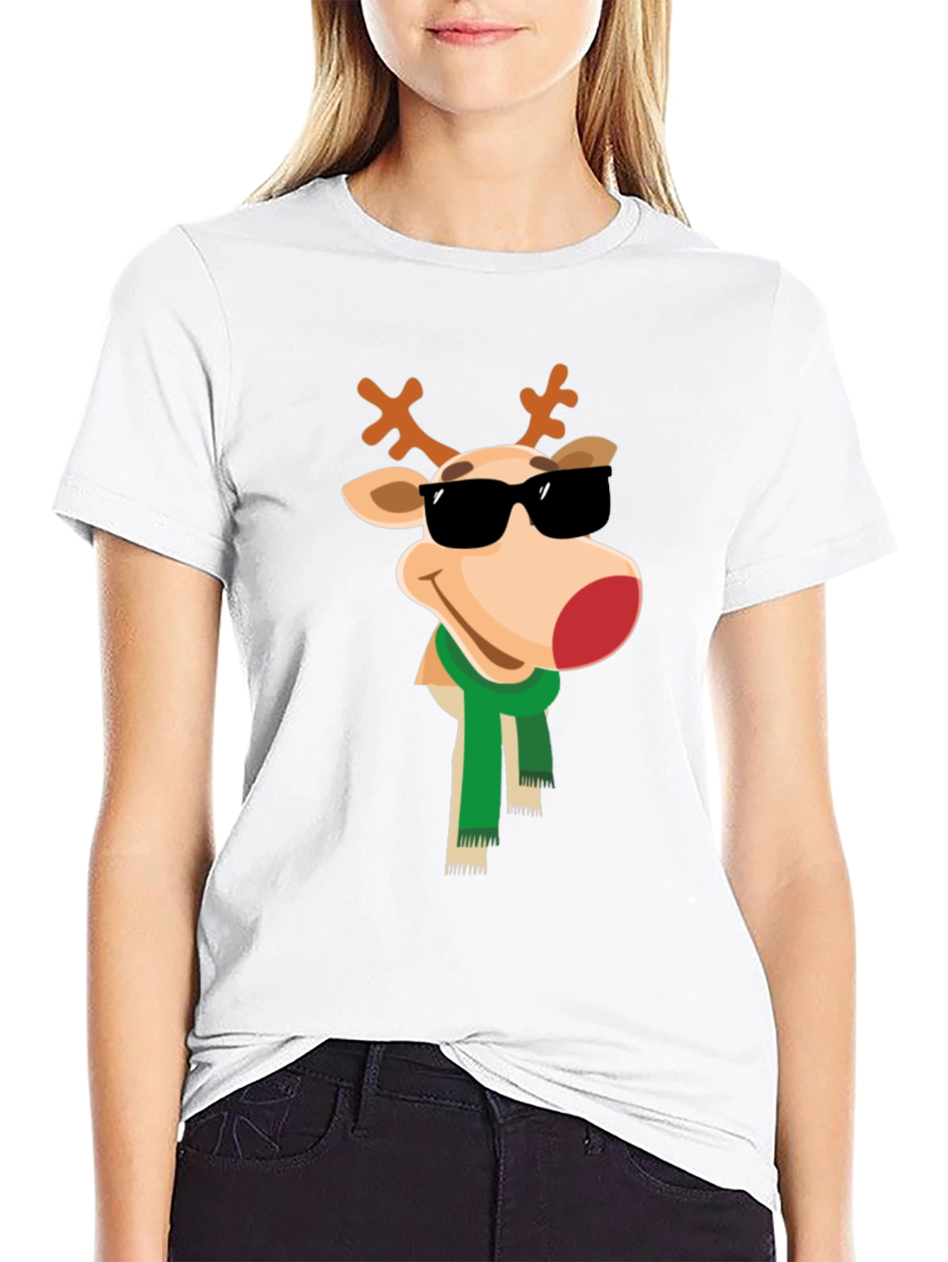 Cool Reindeer Graphic Tee - Holiday Style