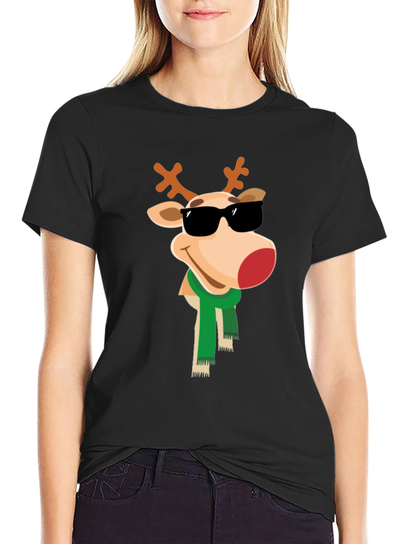 Cool Reindeer Graphic Tee - Holiday Style