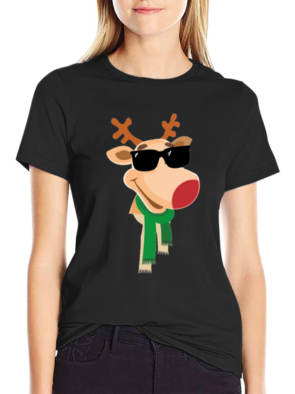 Cool Reindeer Graphic Tee - Holiday Style