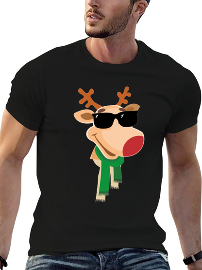 Cool Reindeer Graphic Tee - Holiday Style