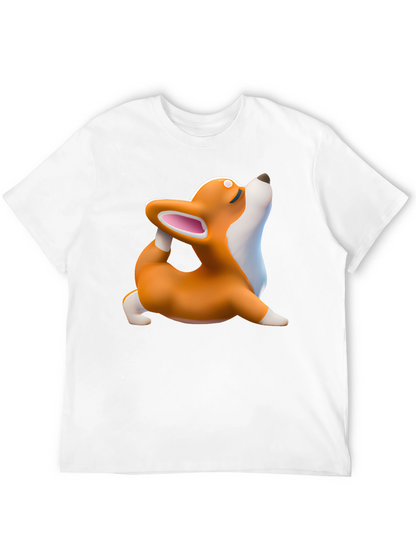 Yoga Corgi Black T-Shirt