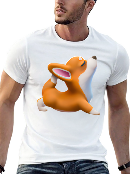 Yoga Corgi Black T-Shirt