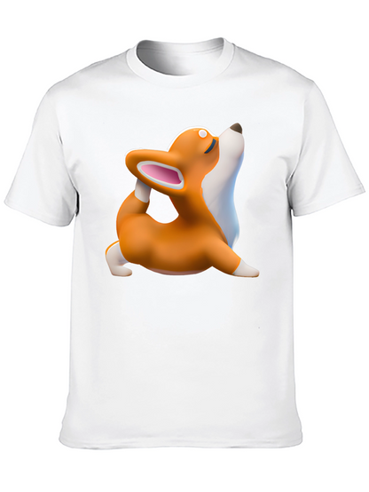 Yoga Corgi Black T-Shirt
