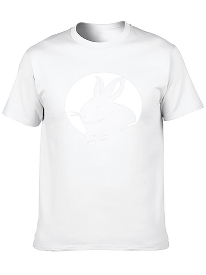 Rabbit Silhouette Graphic Tee - Black