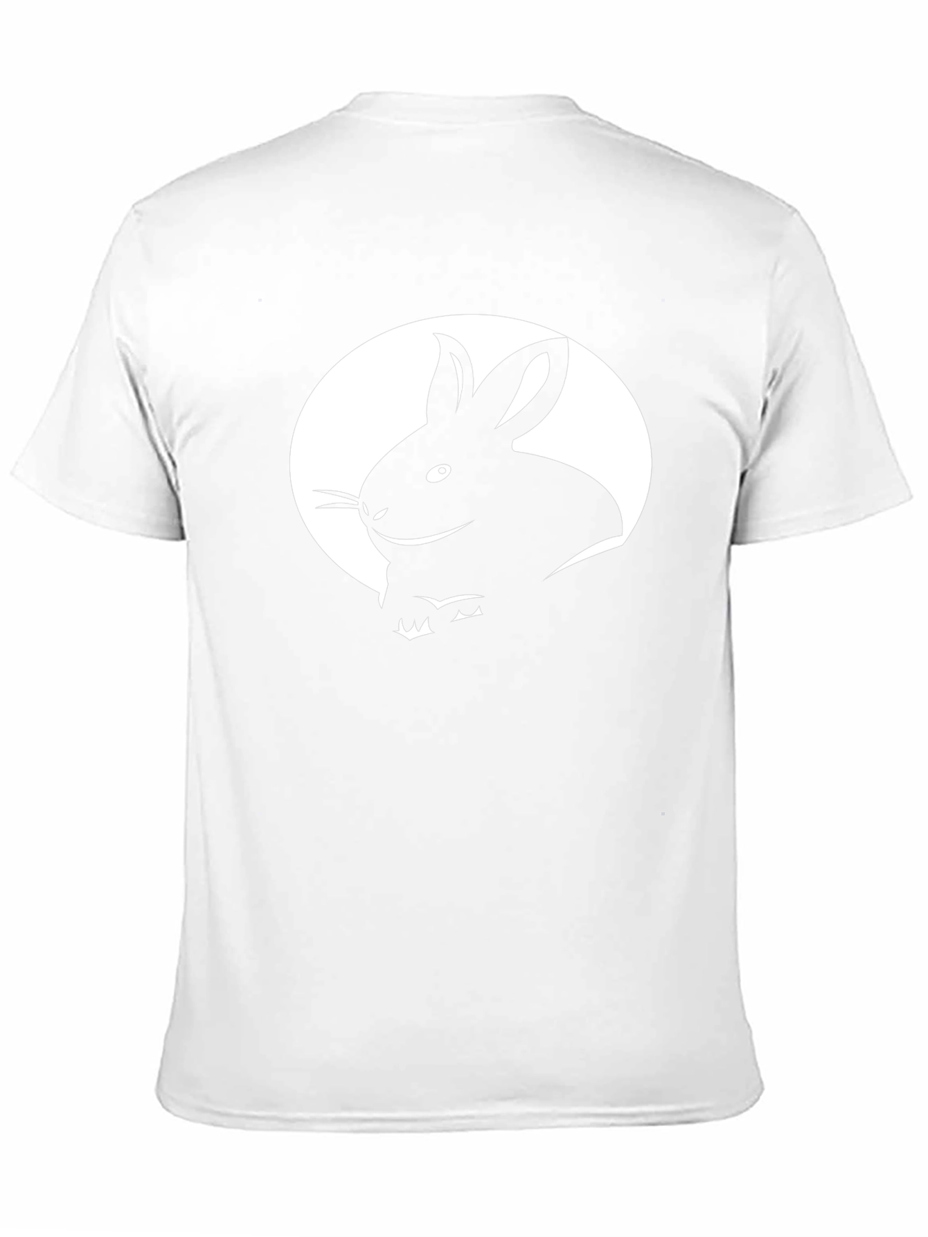 Rabbit Silhouette Graphic Tee - Black