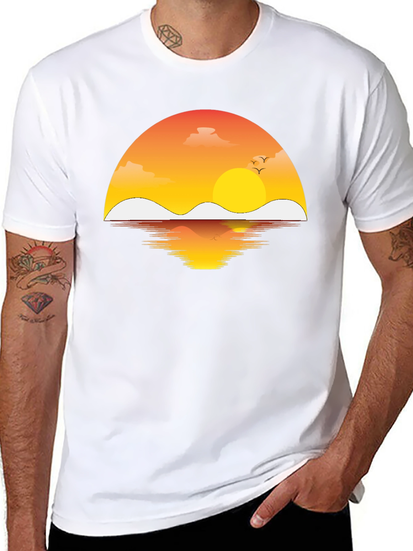 Sunset Reflection Graphic T-Shirt