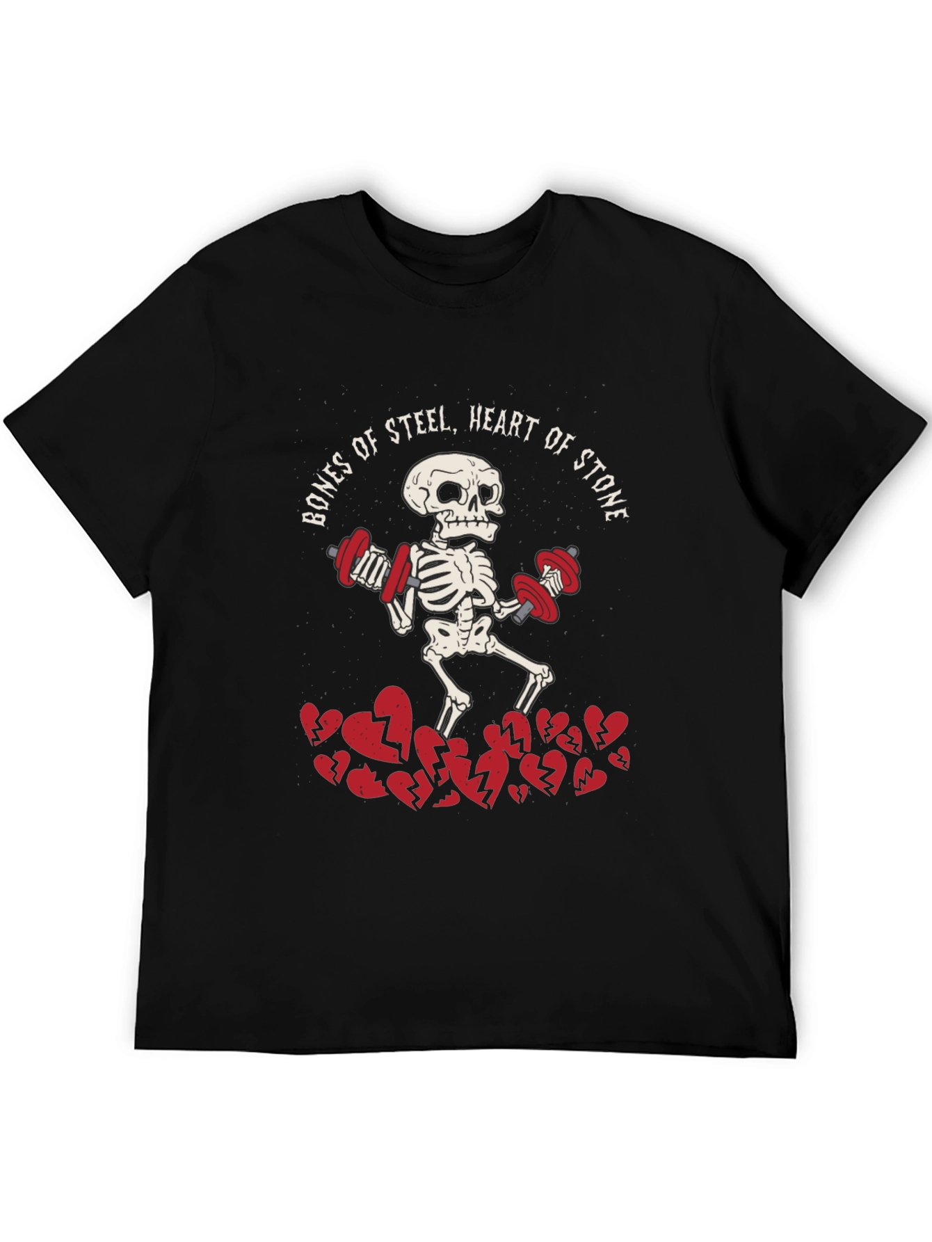 Bones of Steel Heart of Stone Workout T-Shirt