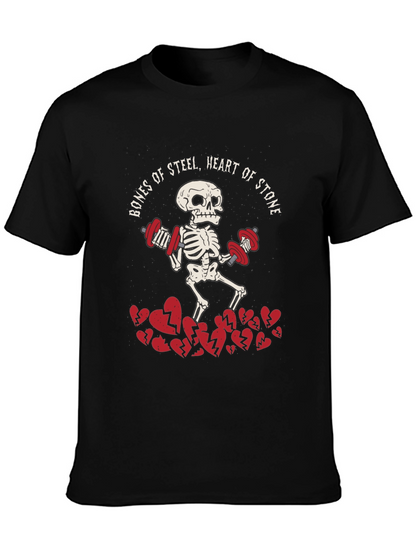 Bones of Steel Heart of Stone Workout T-Shirt