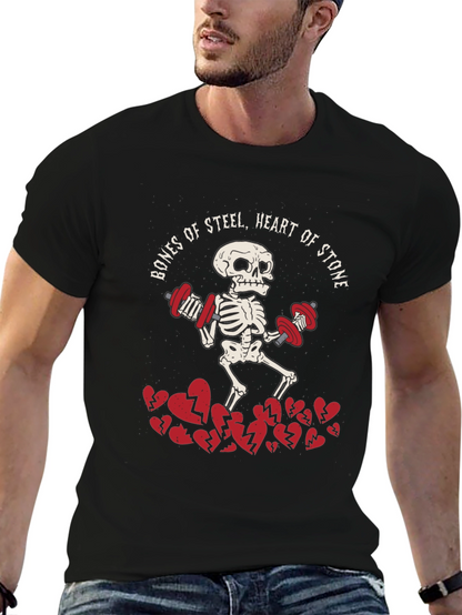 Bones of Steel Heart of Stone Workout T-Shirt