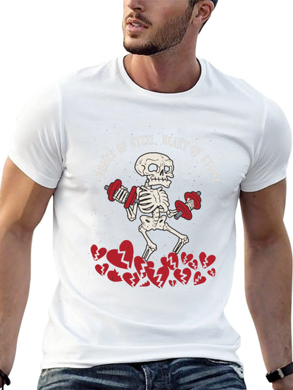 Bones of Steel Heart of Stone Workout T-Shirt