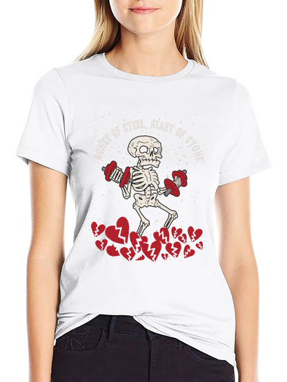 Bones of Steel Heart of Stone Workout T-Shirt