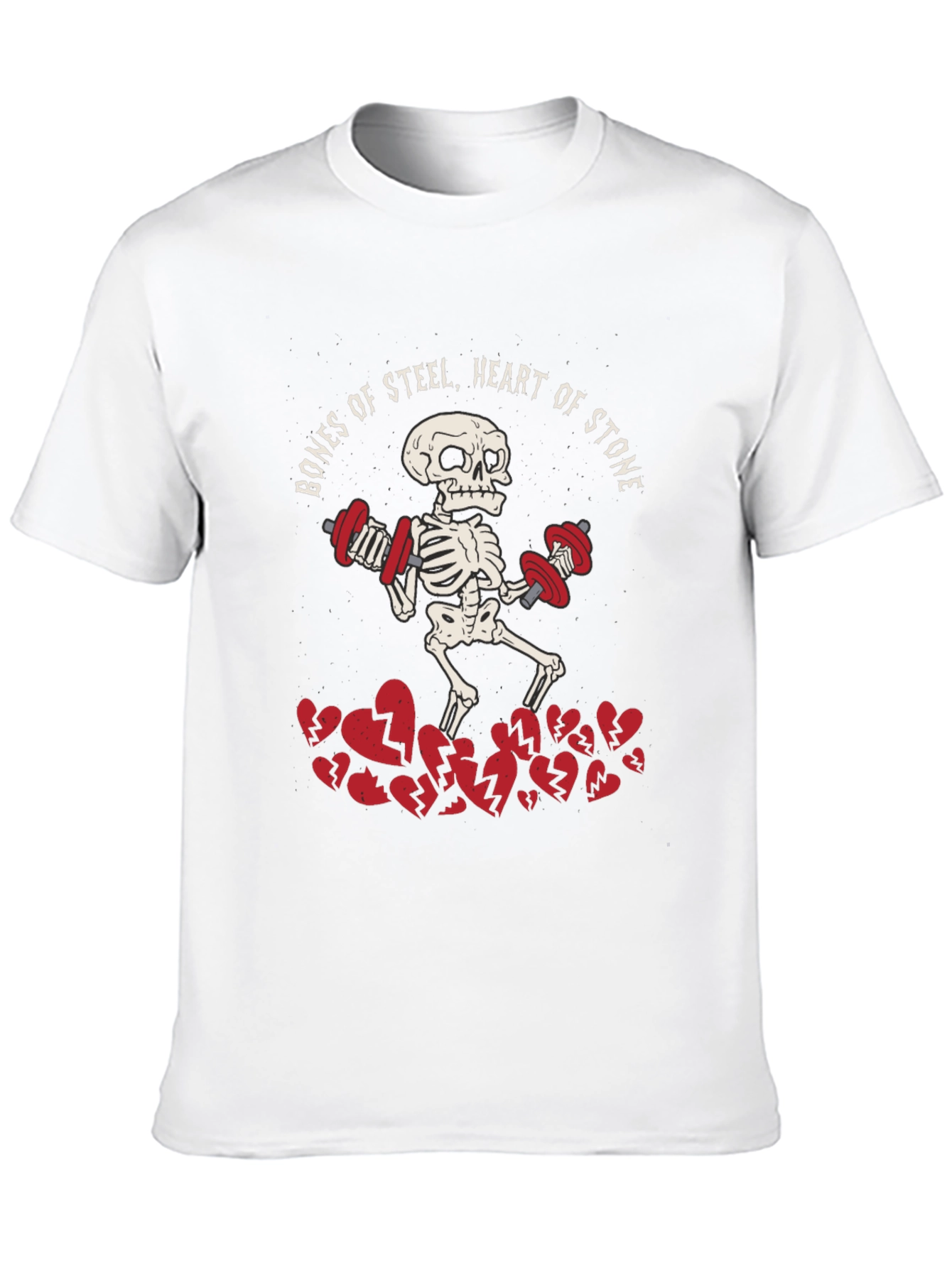 Bones of Steel Heart of Stone Workout T-Shirt