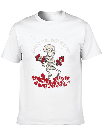 Bones of Steel Heart of Stone Workout T-Shirt