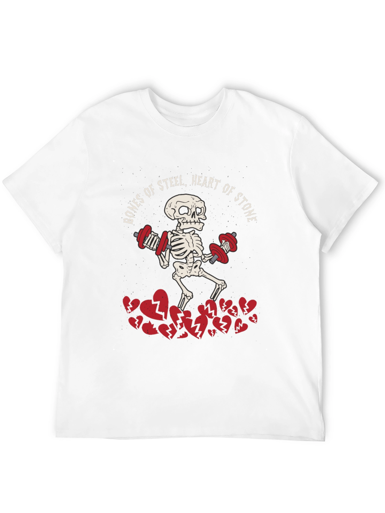 Bones of Steel Heart of Stone Workout T-Shirt