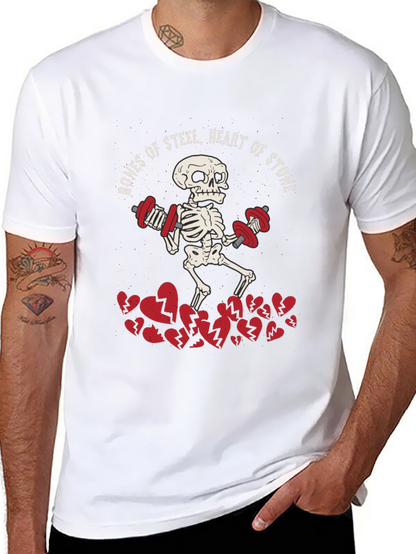 Bones of Steel Heart of Stone Workout T-Shirt