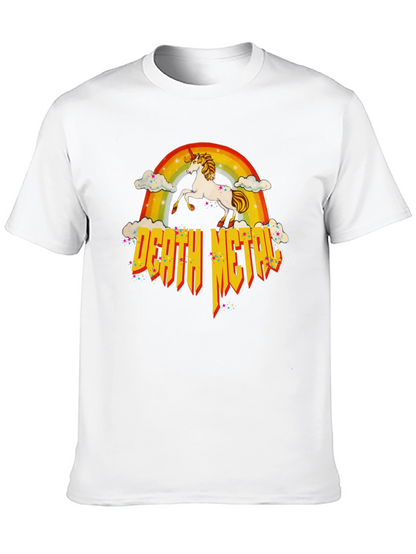 Unicorn Rainbow Death Metal T-Shirt