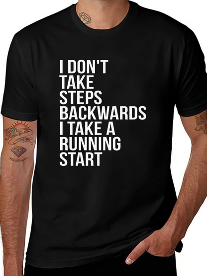 Motivational T-Shirt: Running Start Black Tee