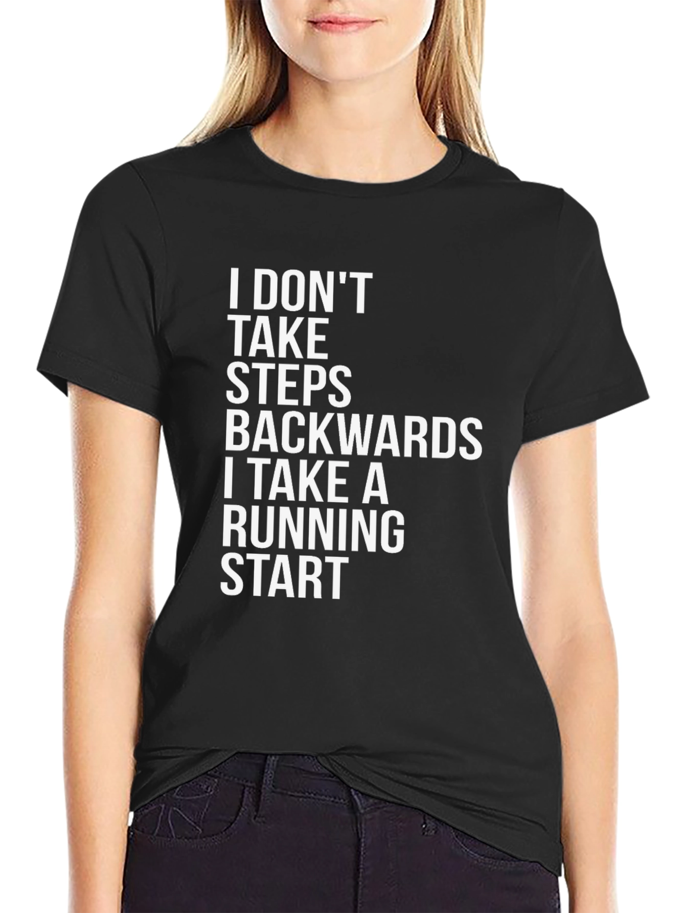 Motivational T-Shirt: Running Start Black Tee