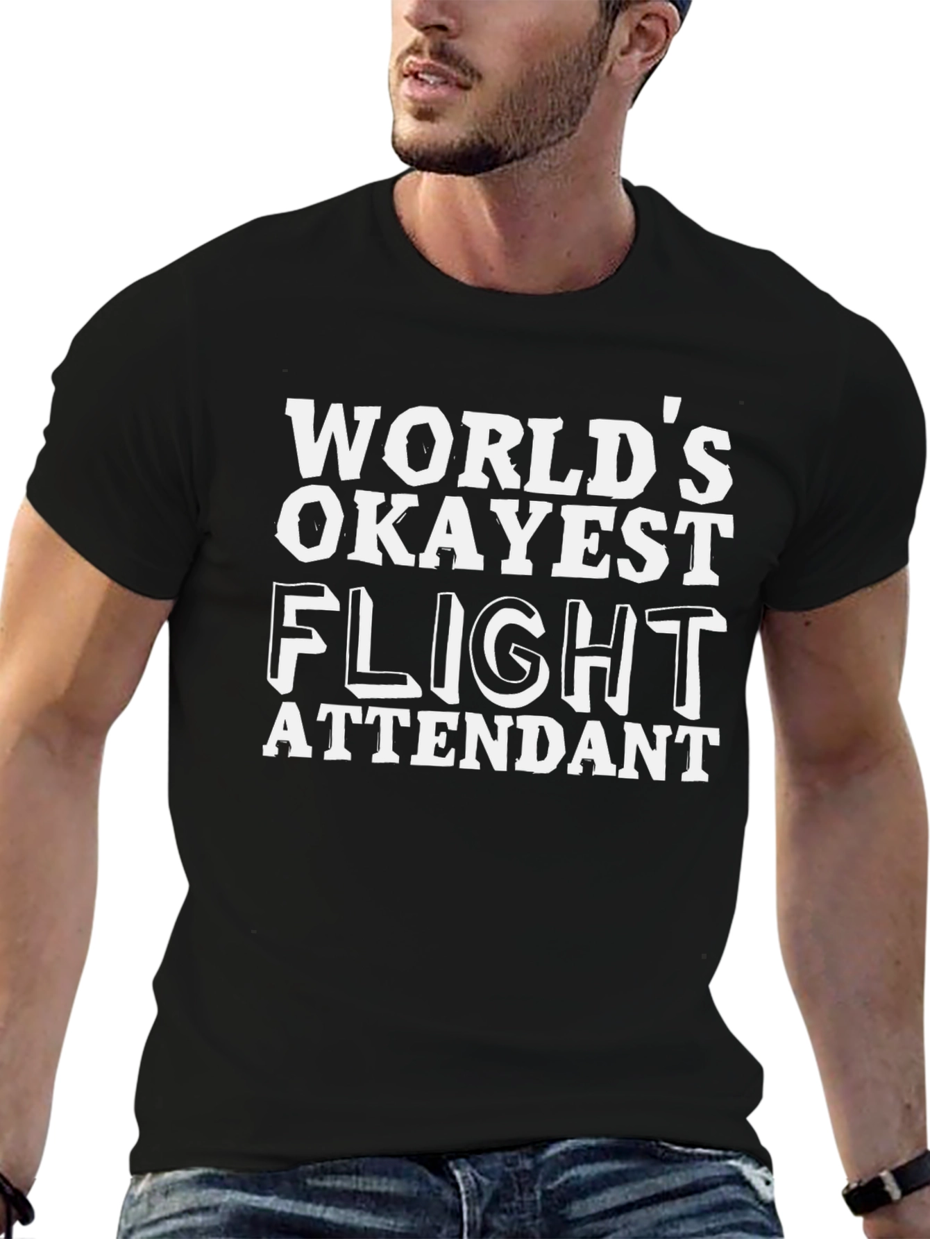 Worlds Okayest Flight Attendant T-Shirt