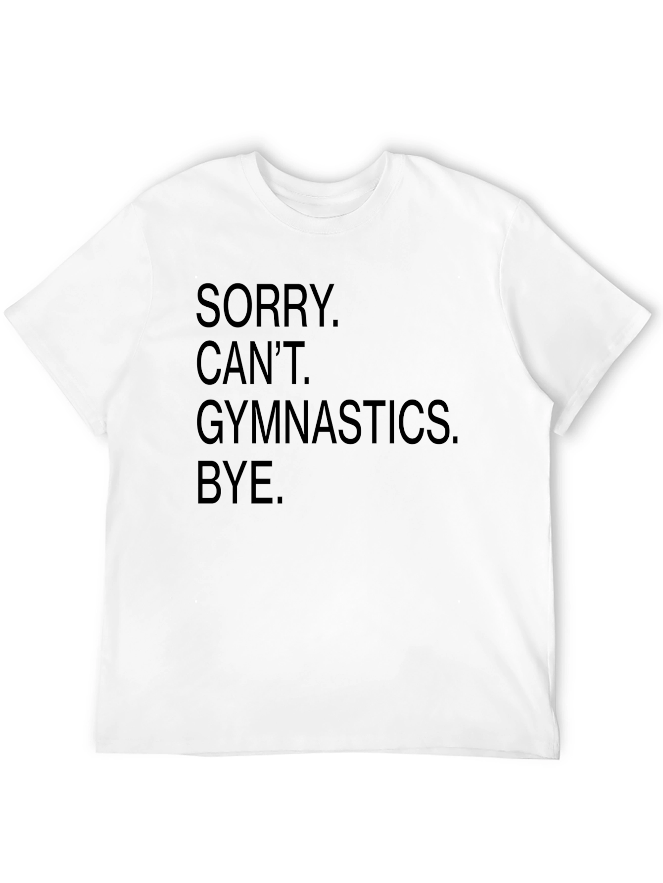 Sorry Cant Gymnastics Black Graphic Tee