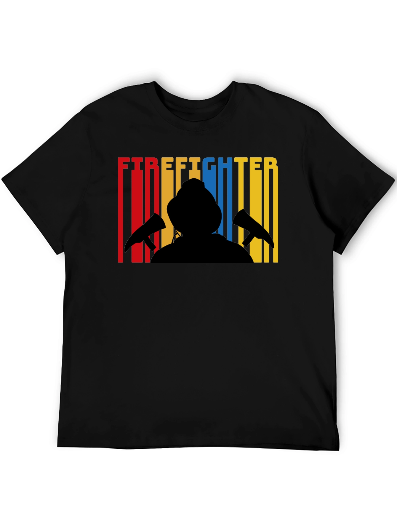 Firefighter Silhouette Graphic T-Shirt