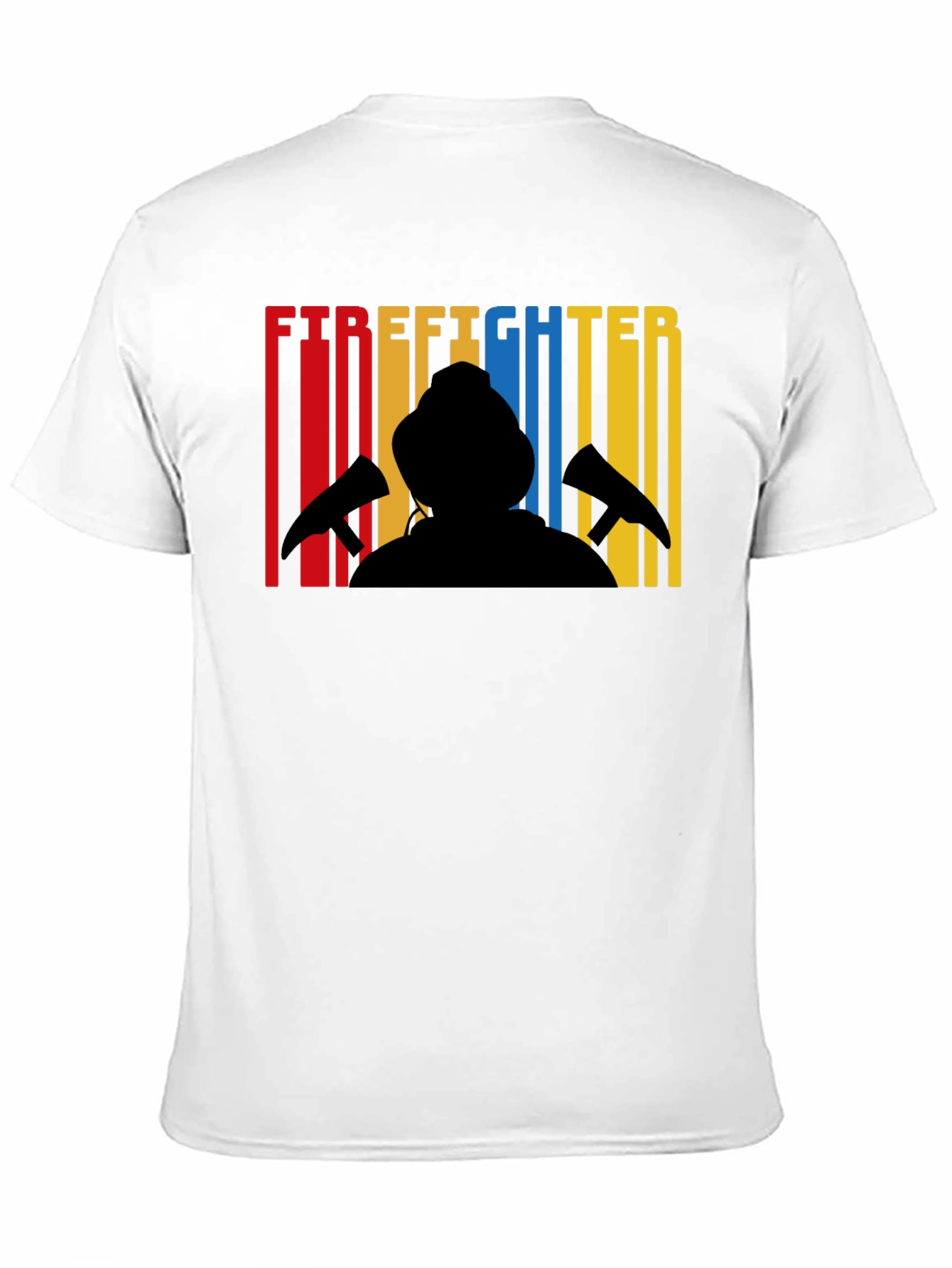 Firefighter Silhouette Graphic T-Shirt