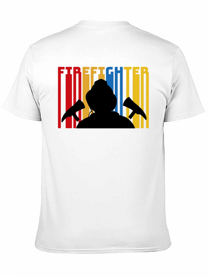 Firefighter Silhouette Graphic T-Shirt
