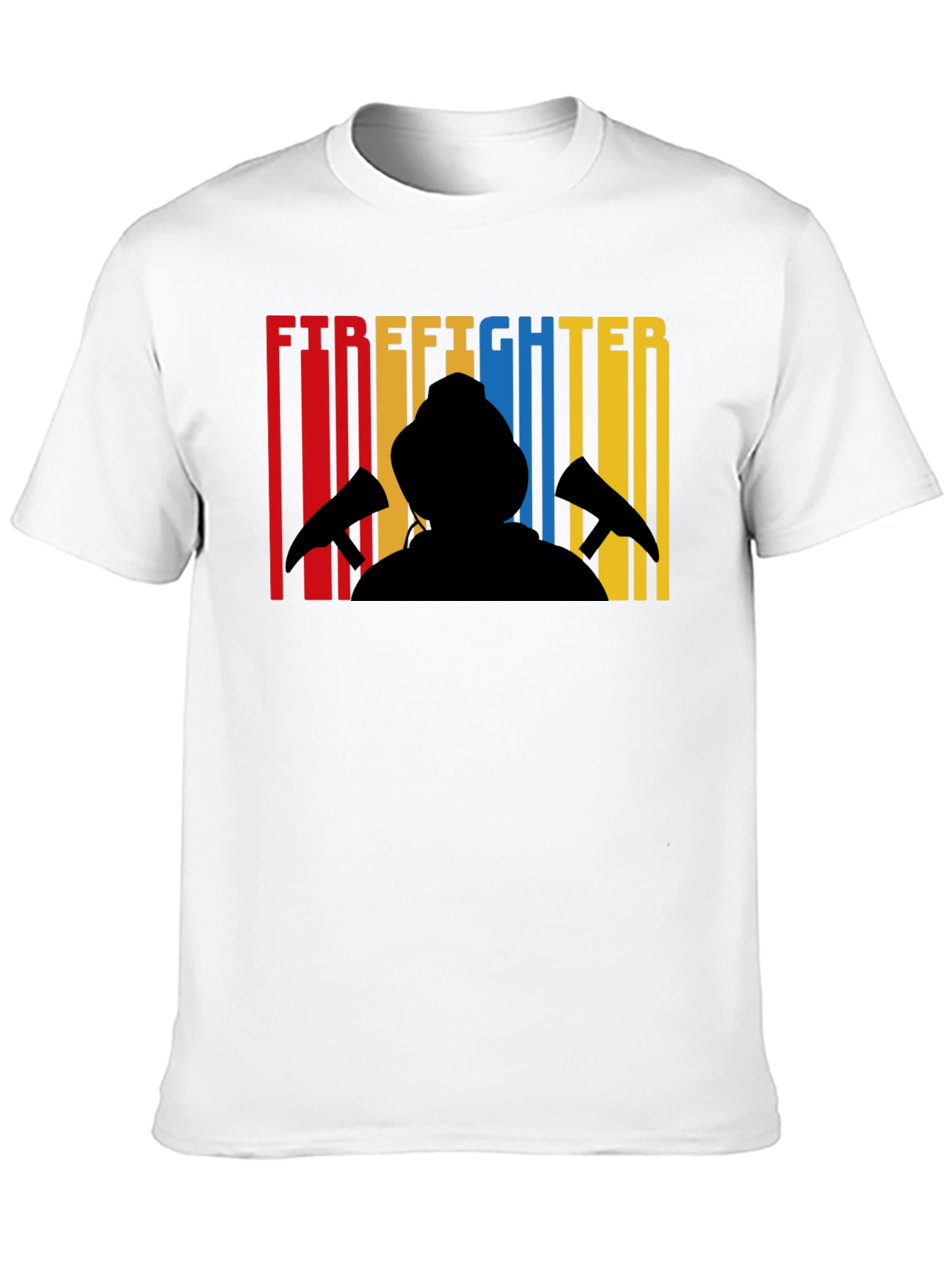 Firefighter Silhouette Graphic T-Shirt