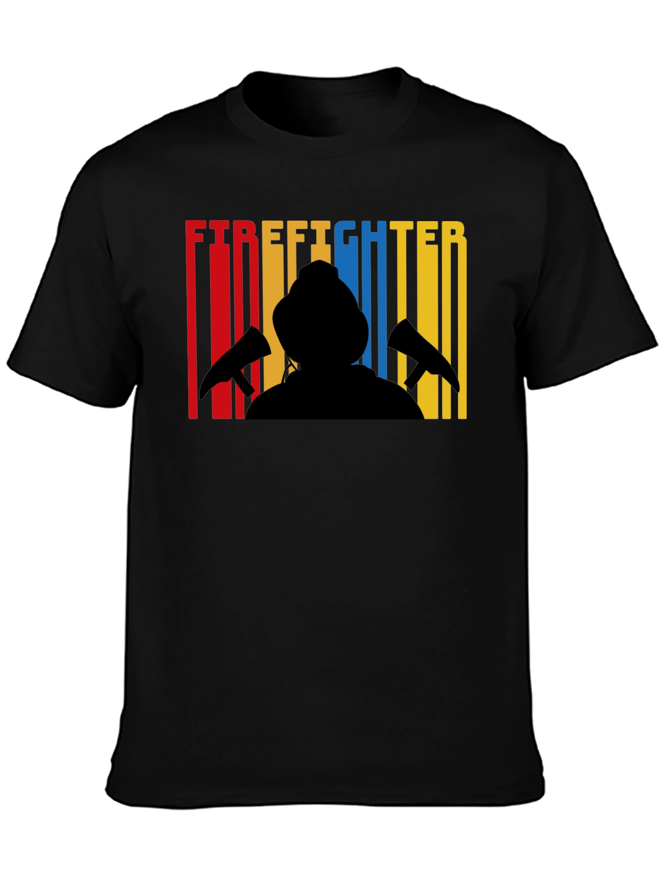 Firefighter Silhouette Graphic T-Shirt