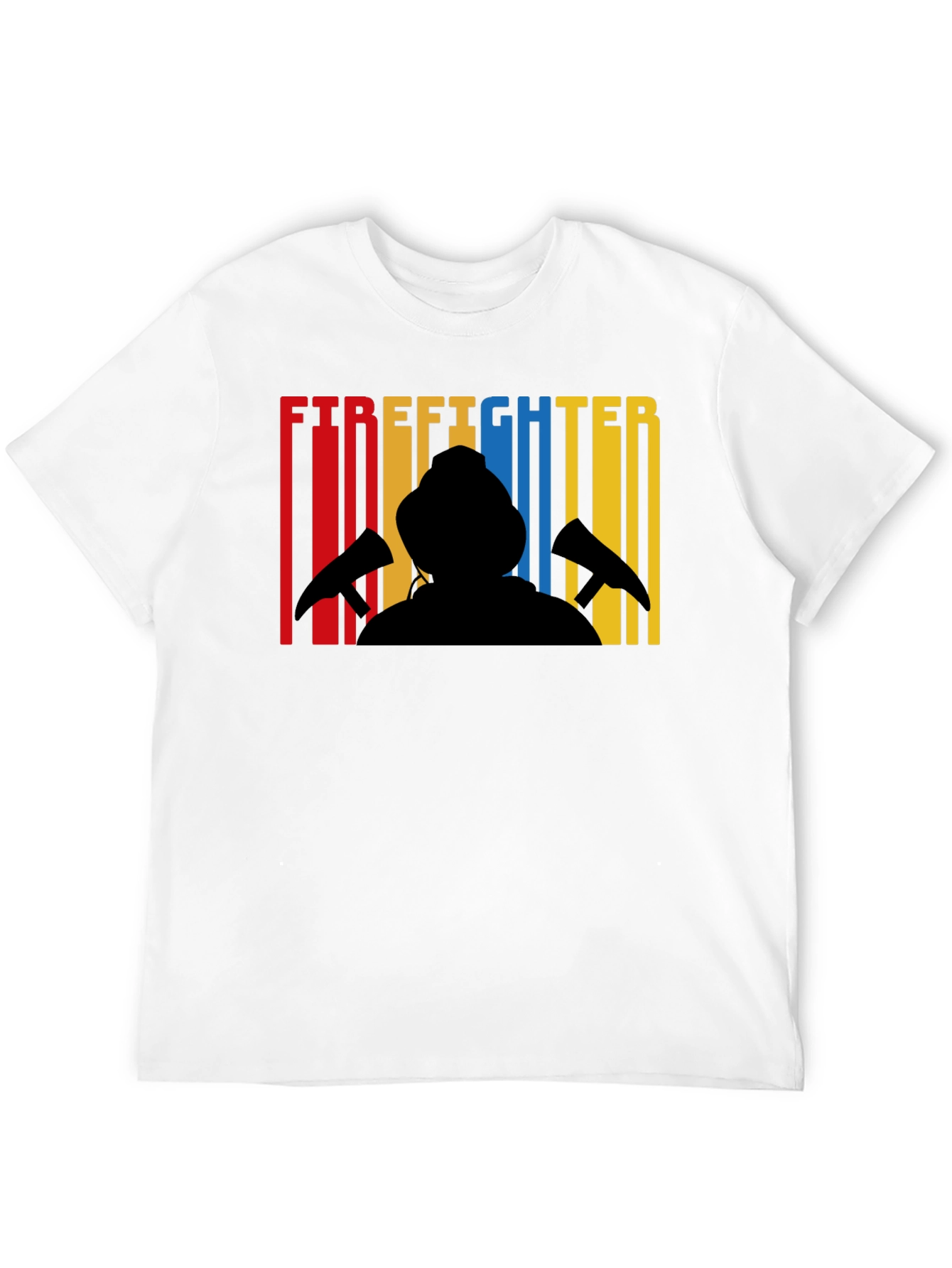 Firefighter Silhouette Graphic T-Shirt