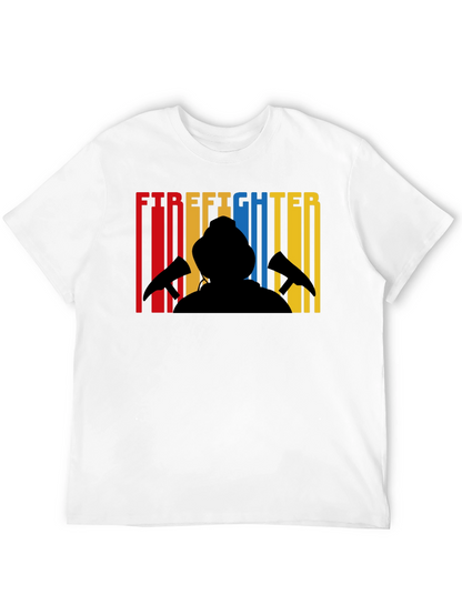 Firefighter Silhouette Graphic T-Shirt