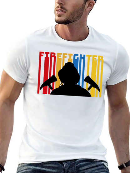 Firefighter Silhouette Graphic T-Shirt