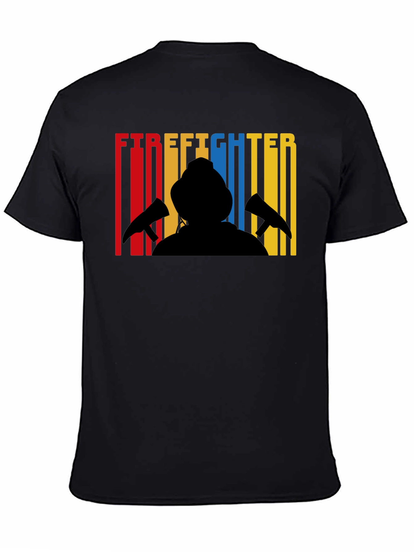 Firefighter Silhouette Graphic T-Shirt