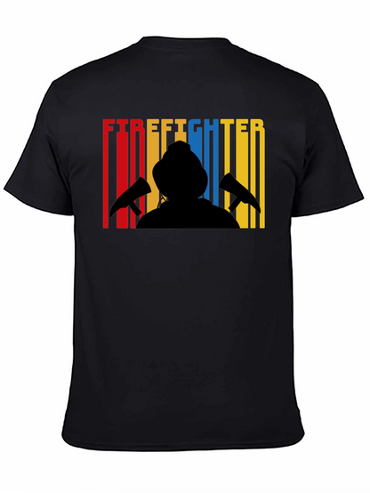 Firefighter Silhouette Graphic T-Shirt
