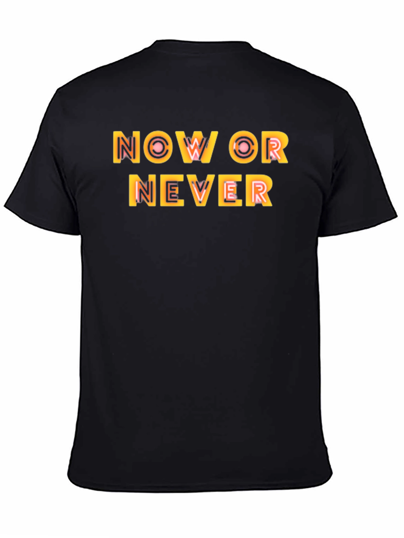 Now or Never Graphic Black Tee