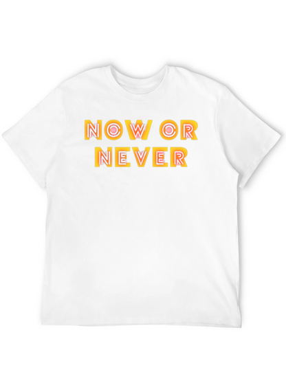 Now or Never Graphic Black Tee