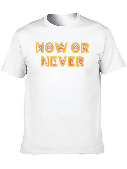 Now or Never Graphic Black Tee