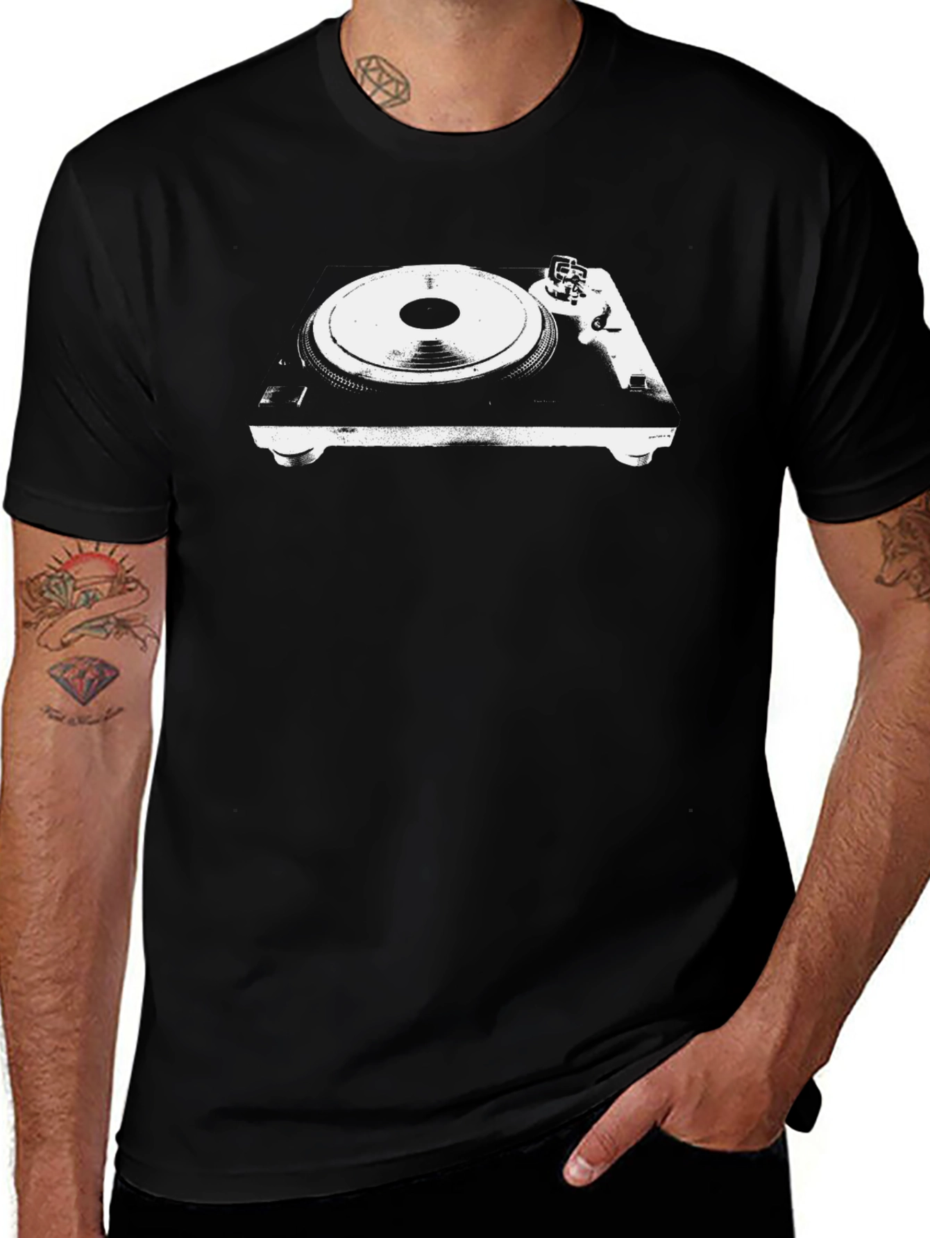 Turntable Graphic T-Shirt - Classic DJ Style