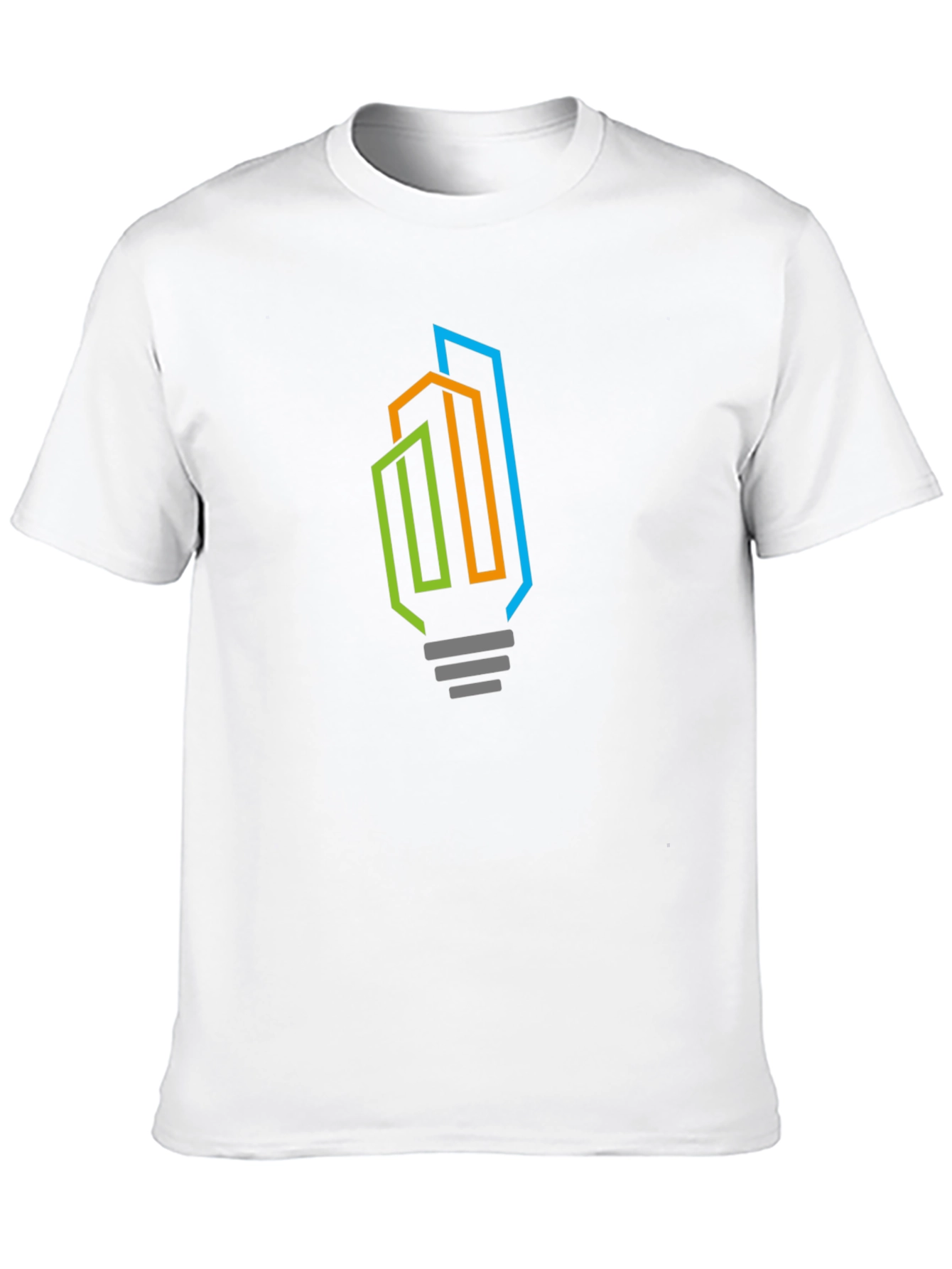 Modern Cityscape Lightbulb Graphic Tee