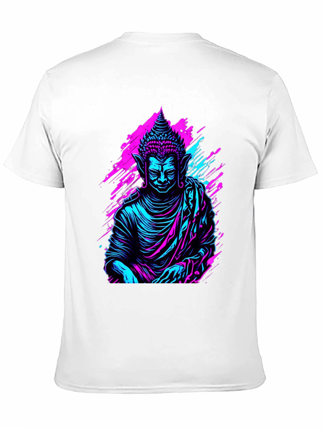 Neon Buddha Graphic Tee - Spiritual Style