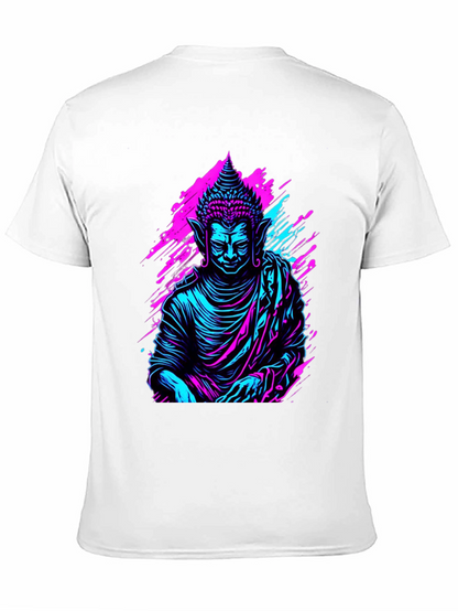 Neon Buddha Graphic Tee - Spiritual Style