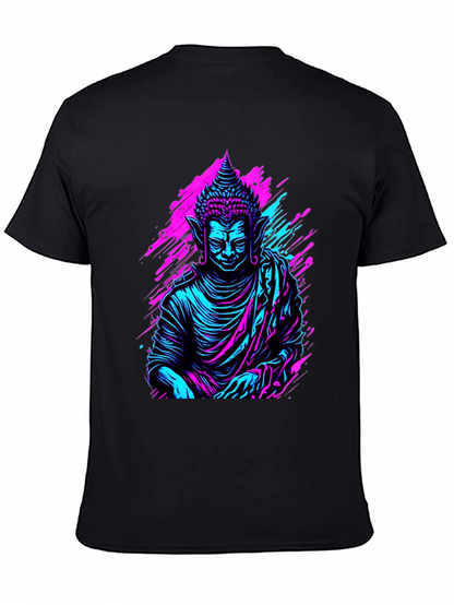 Neon Buddha Graphic Tee - Spiritual Style