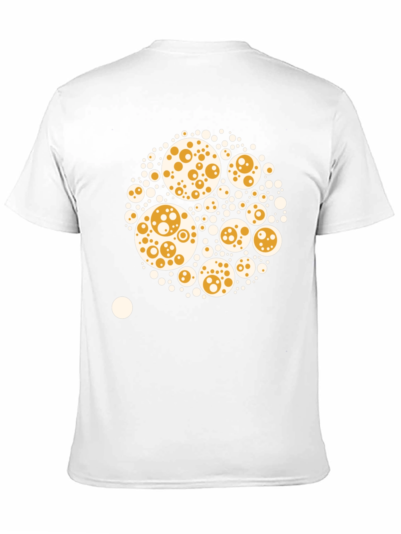 Abstract Circle Print Black Cotton Tee