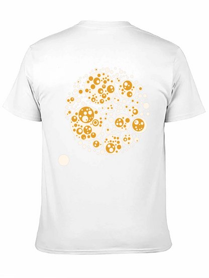 Abstract Circle Print Black Cotton Tee