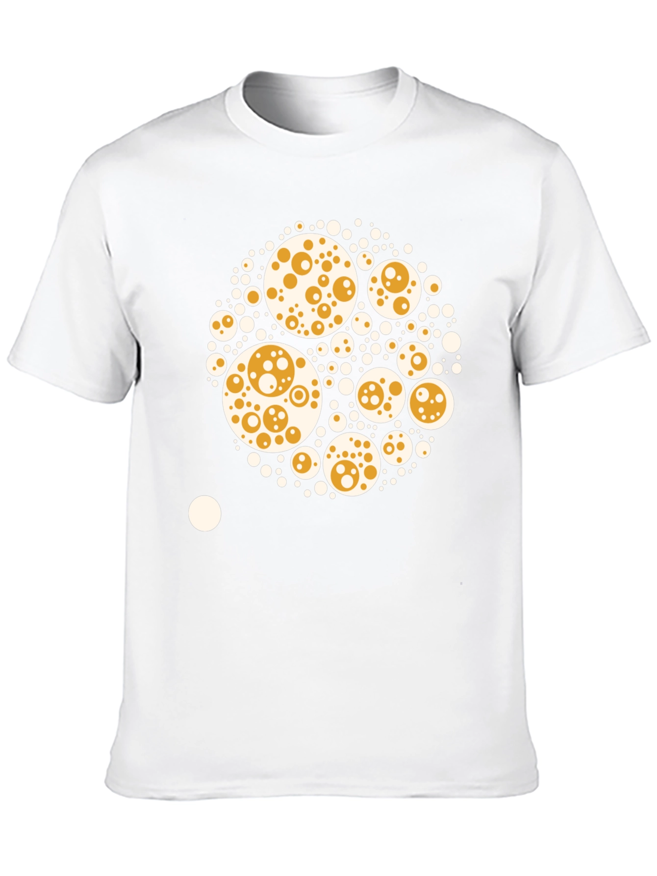 Abstract Circle Print Black Cotton Tee