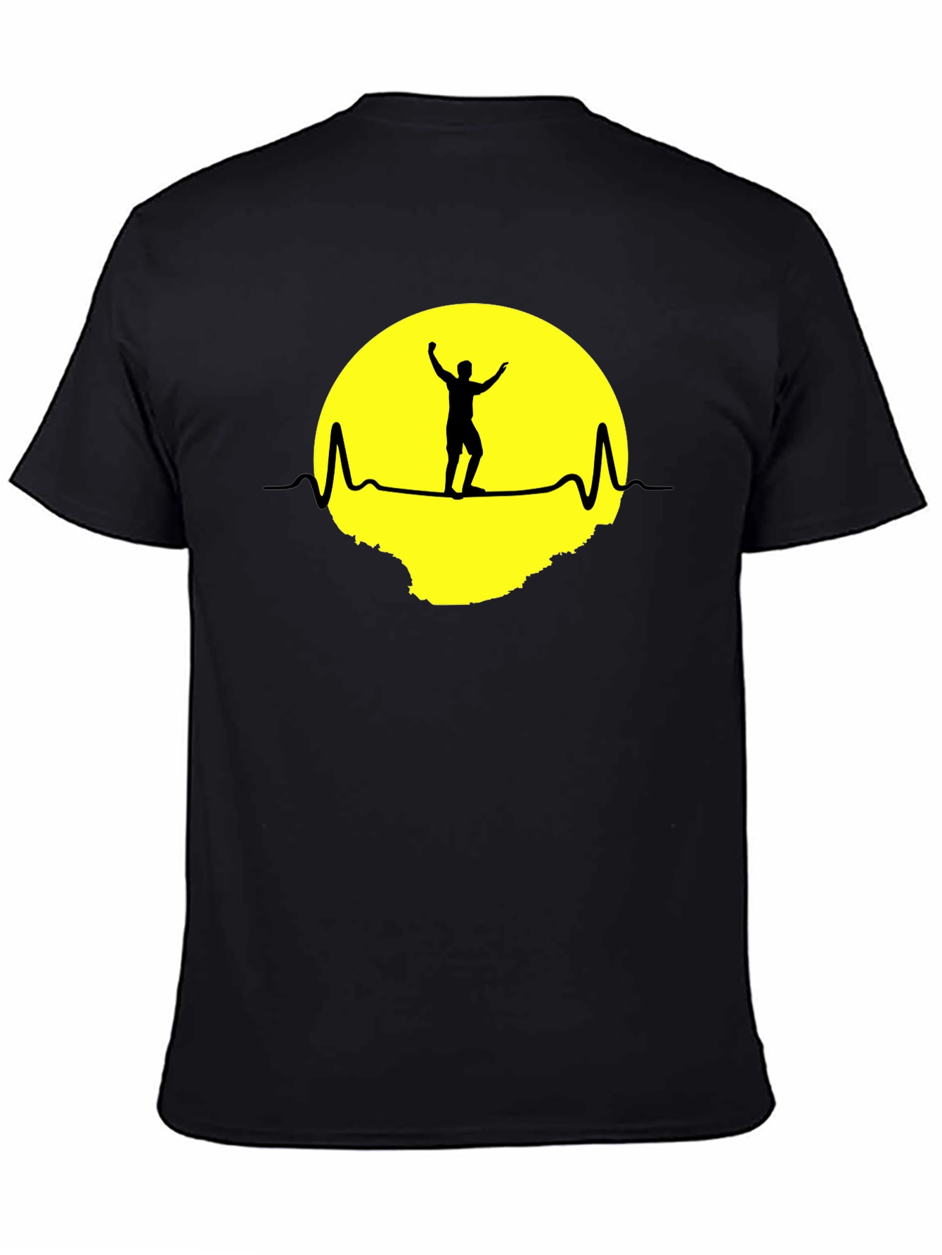 Heartbeat Man Silhouette Graphic Tee